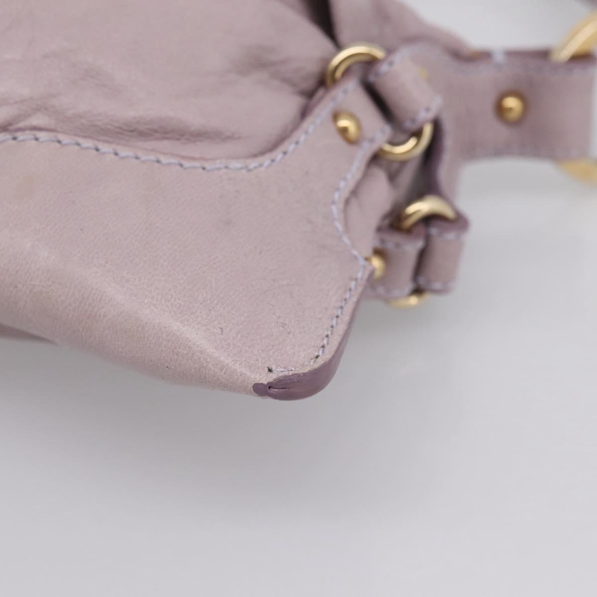 FENDI Shoulder Bag Leather Purple Gold 8BR414 Auth 209839V