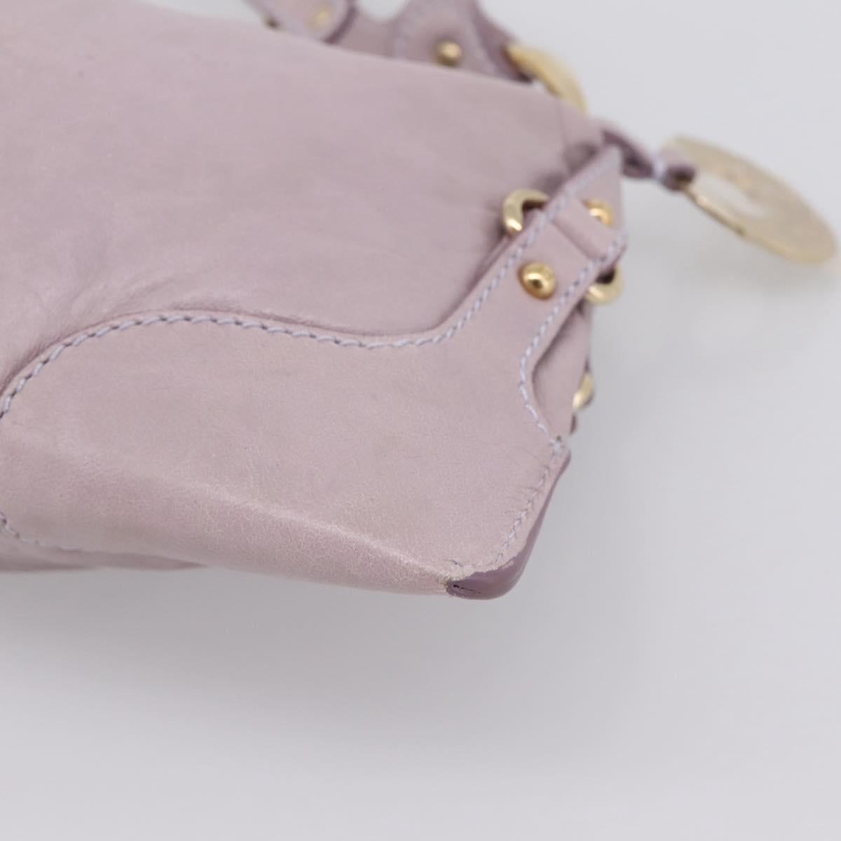 FENDI Shoulder Bag Leather Purple Gold 8BR414 Auth 209839V