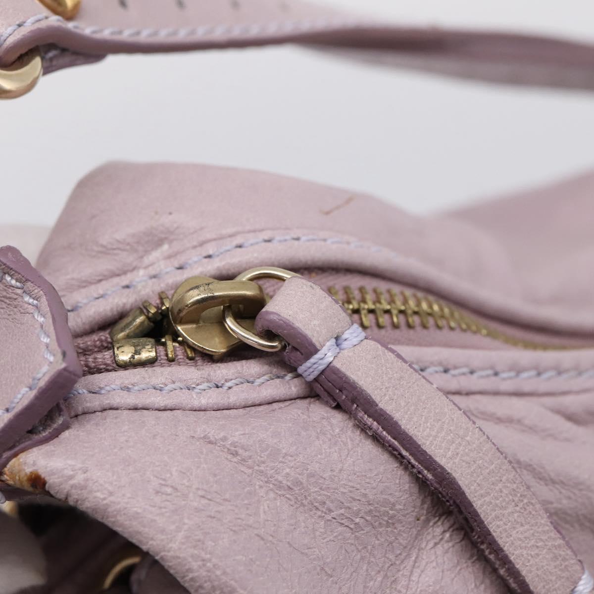 FENDI Shoulder Bag Leather Purple Gold 8BR414 Auth 209839V