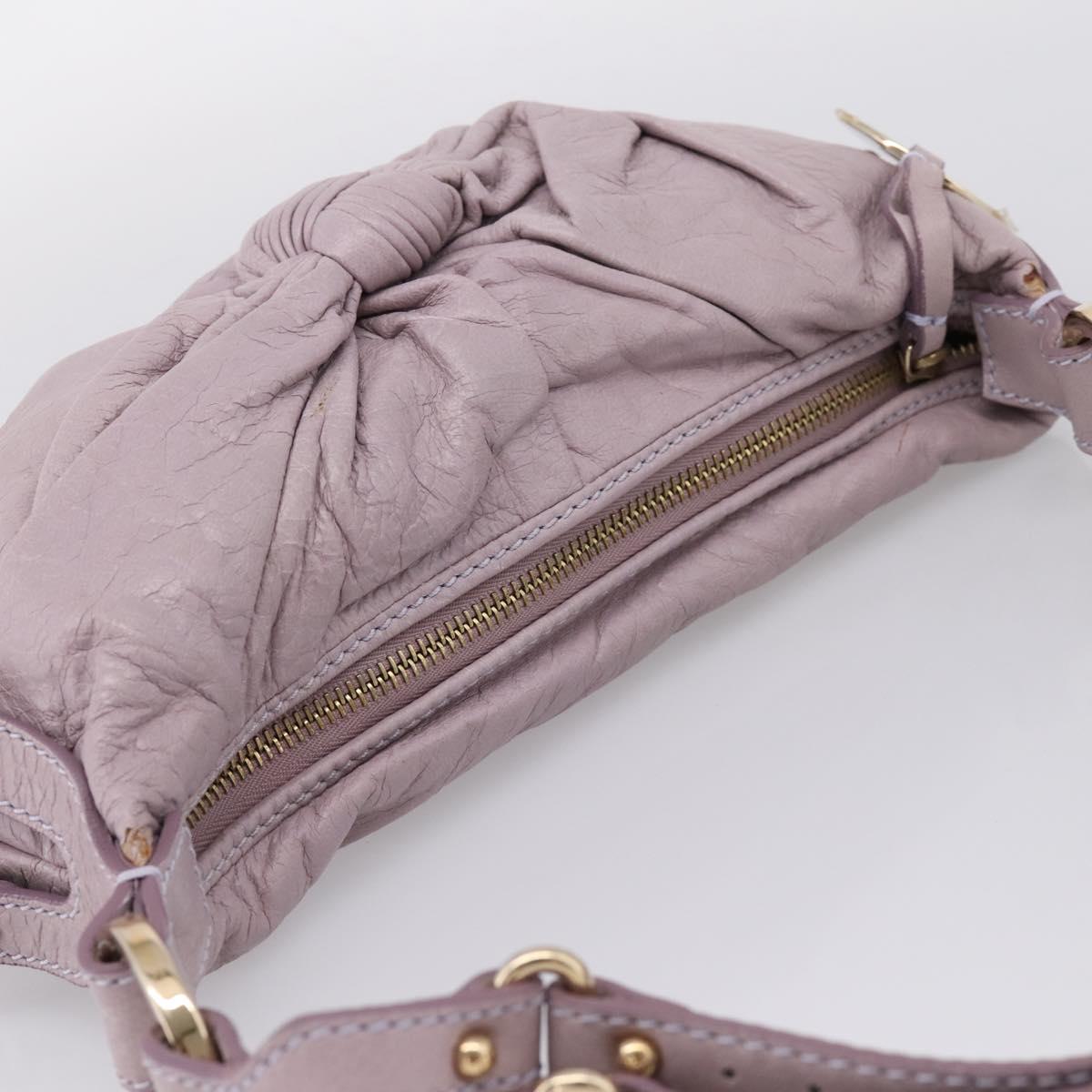 FENDI Shoulder Bag Leather Purple Gold 8BR414 Auth 209839V