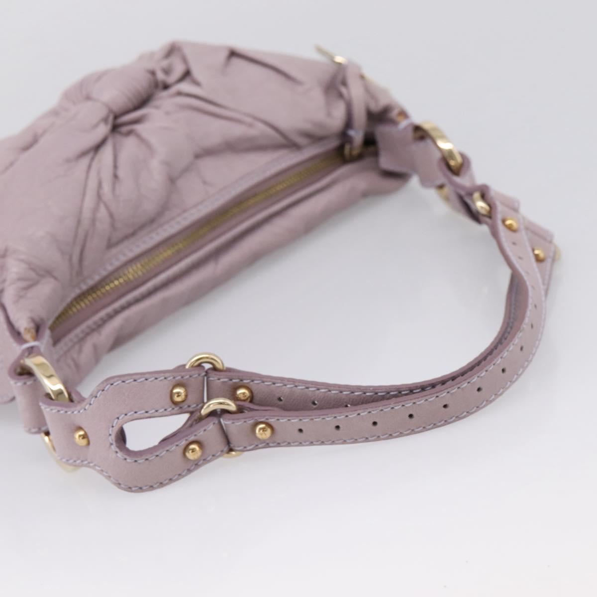 FENDI Shoulder Bag Leather Purple Gold 8BR414 Auth 209839V