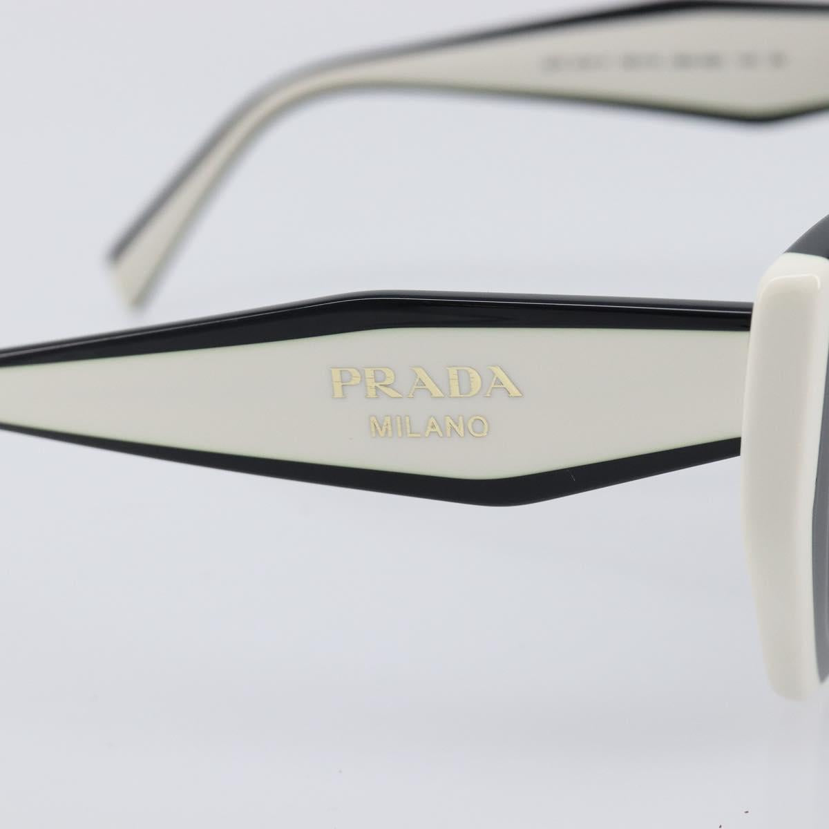 PRADA Sunglasses Plastic Black Gold Auth 209848