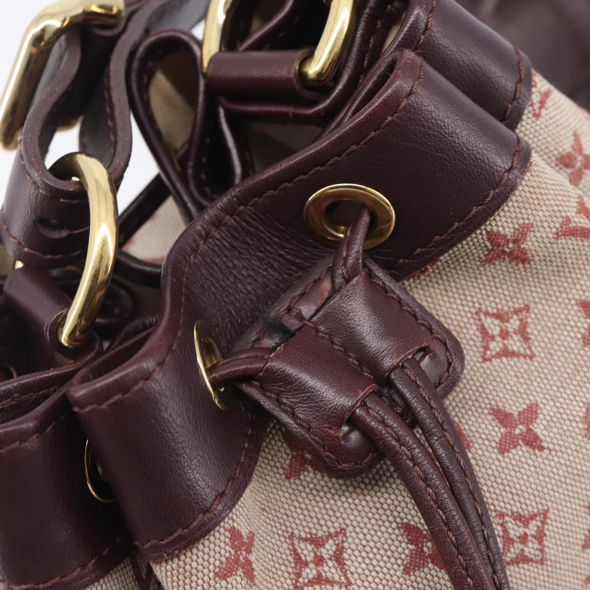 LOUIS VUITTON Monogram Mini Noelie Shoulder Bag Red M92686 LV Auth 209856V
