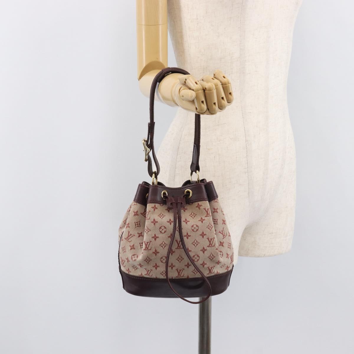 LOUIS VUITTON Monogram Mini Noelie Shoulder Bag Red M92686 LV Auth 209856V