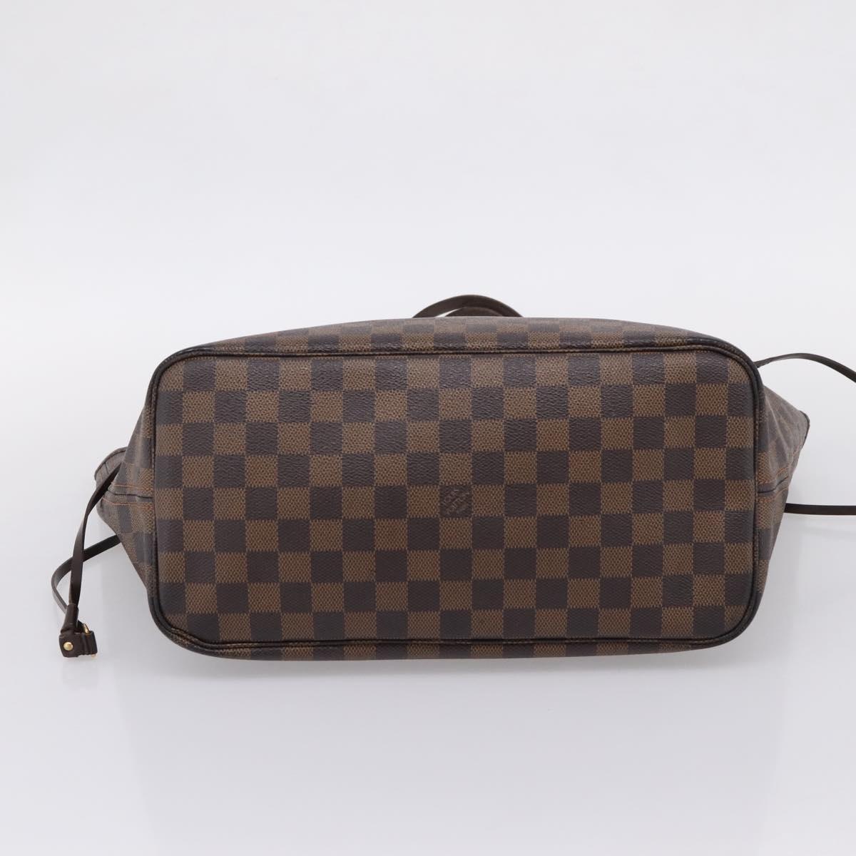LOUIS VUITTON Damier Ebene Neverfull MM Tote Bag N51105 LV Auth 209879A