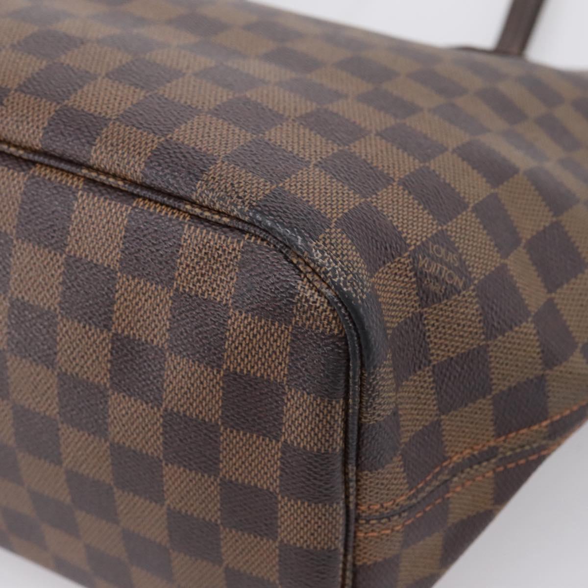 LOUIS VUITTON Damier Ebene Neverfull MM Tote Bag N51105 LV Auth 209879A