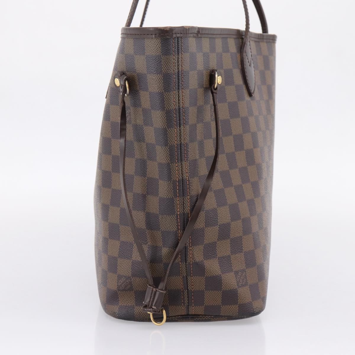 LOUIS VUITTON Damier Ebene Neverfull MM Tote Bag N51105 LV Auth 209879A