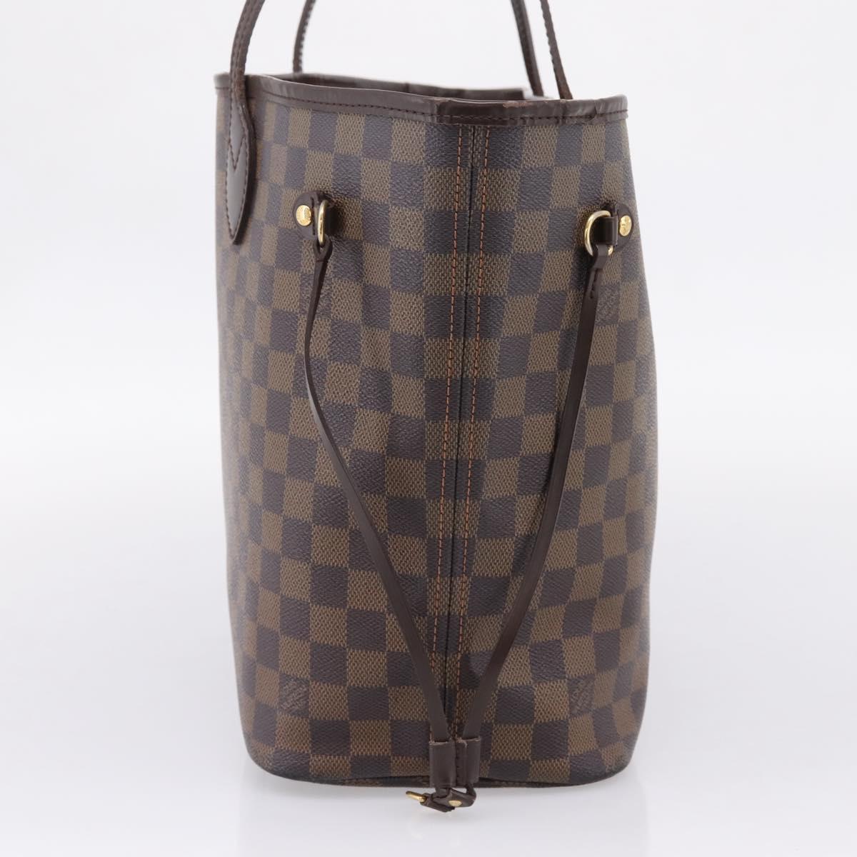 LOUIS VUITTON Damier Ebene Neverfull MM Tote Bag N51105 LV Auth 209879A