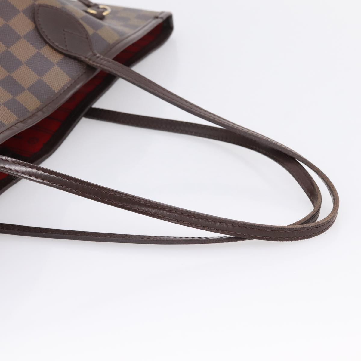 LOUIS VUITTON Damier Ebene Neverfull MM Tote Bag N51105 LV Auth 209879A