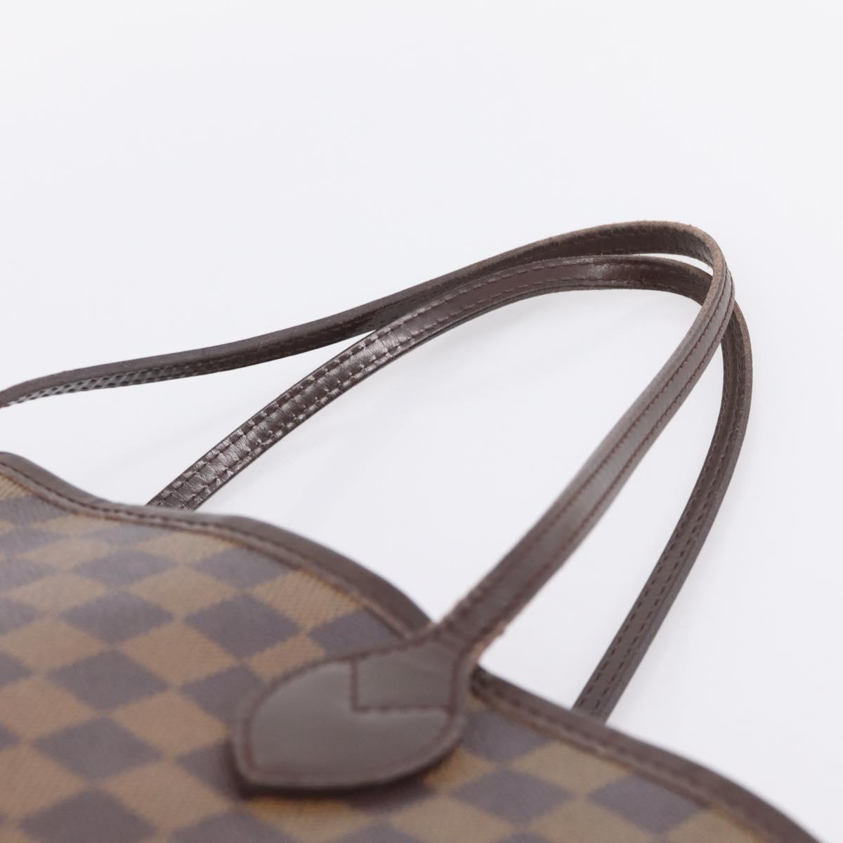 LOUIS VUITTON Damier Ebene Neverfull MM Tote Bag N51105 LV Auth 209879A