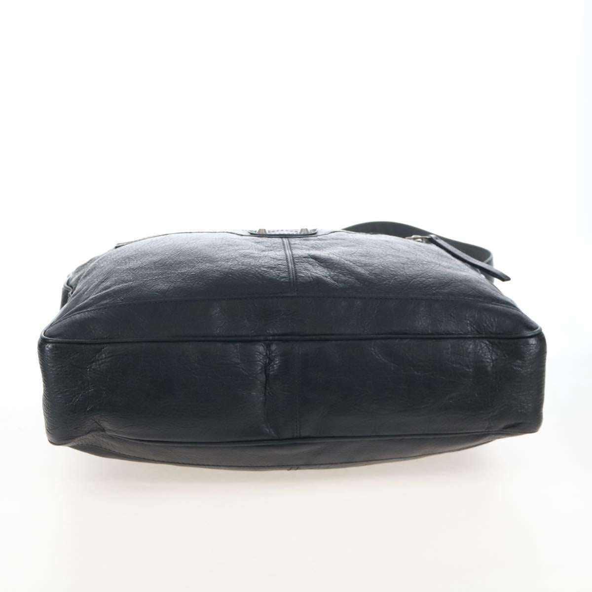 Balenciaga Classic Mini Folder Bag Leather 2way Black Silver 340134 Auth 209887V