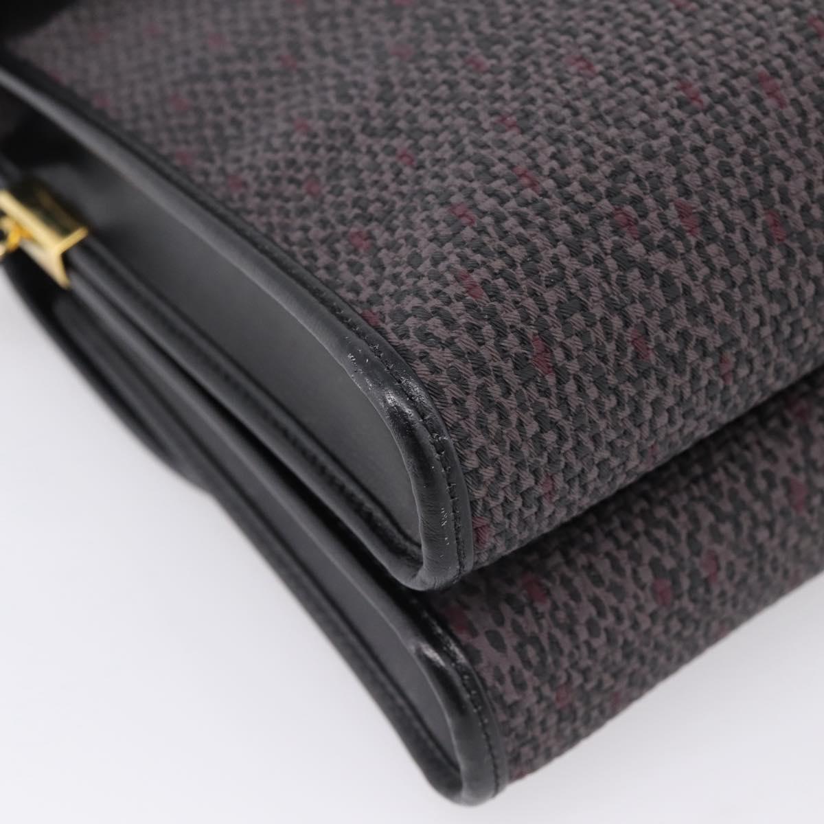 Saint Laurent Shoulder Bag PVC Canvas Gray Gold Auth 209888V