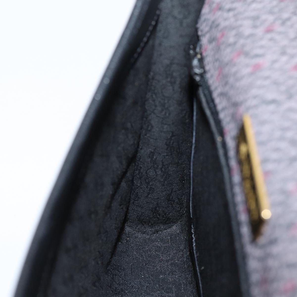 Saint Laurent Shoulder Bag PVC Canvas Gray Gold Auth 209888V