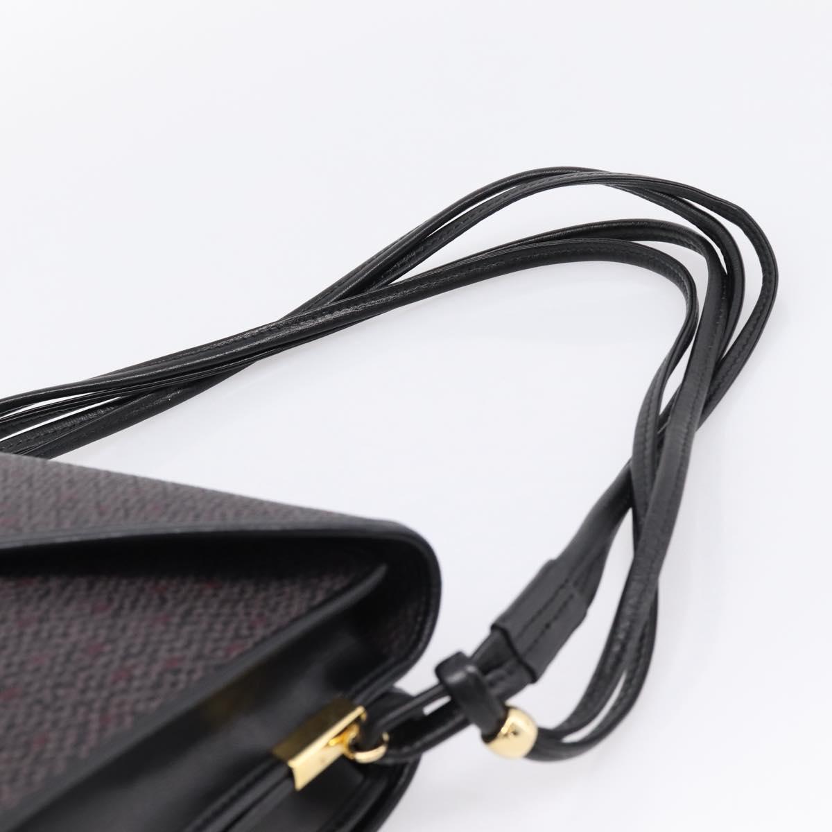 Saint Laurent Shoulder Bag PVC Canvas Gray Gold Auth 209888V