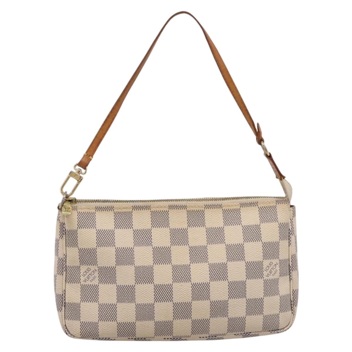 LOUIS VUITTON Damier Azur Mini Pochette Accessoires Pouch N63005 LV Auth 209890