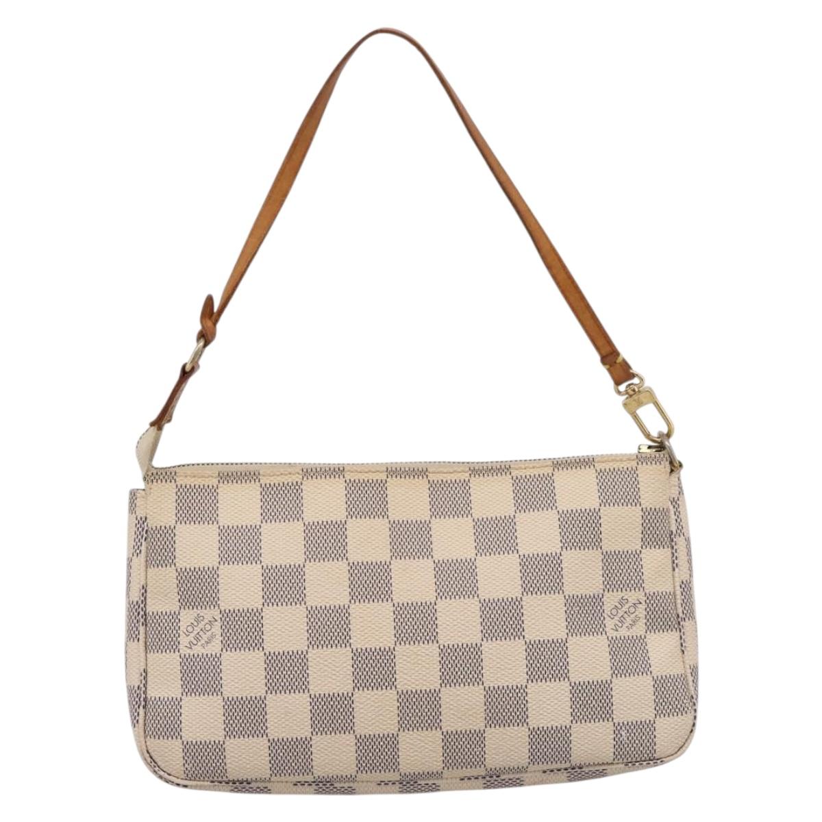 LOUIS VUITTON Damier Azur Mini Pochette Accessoires Pouch N63005 LV Auth 209890