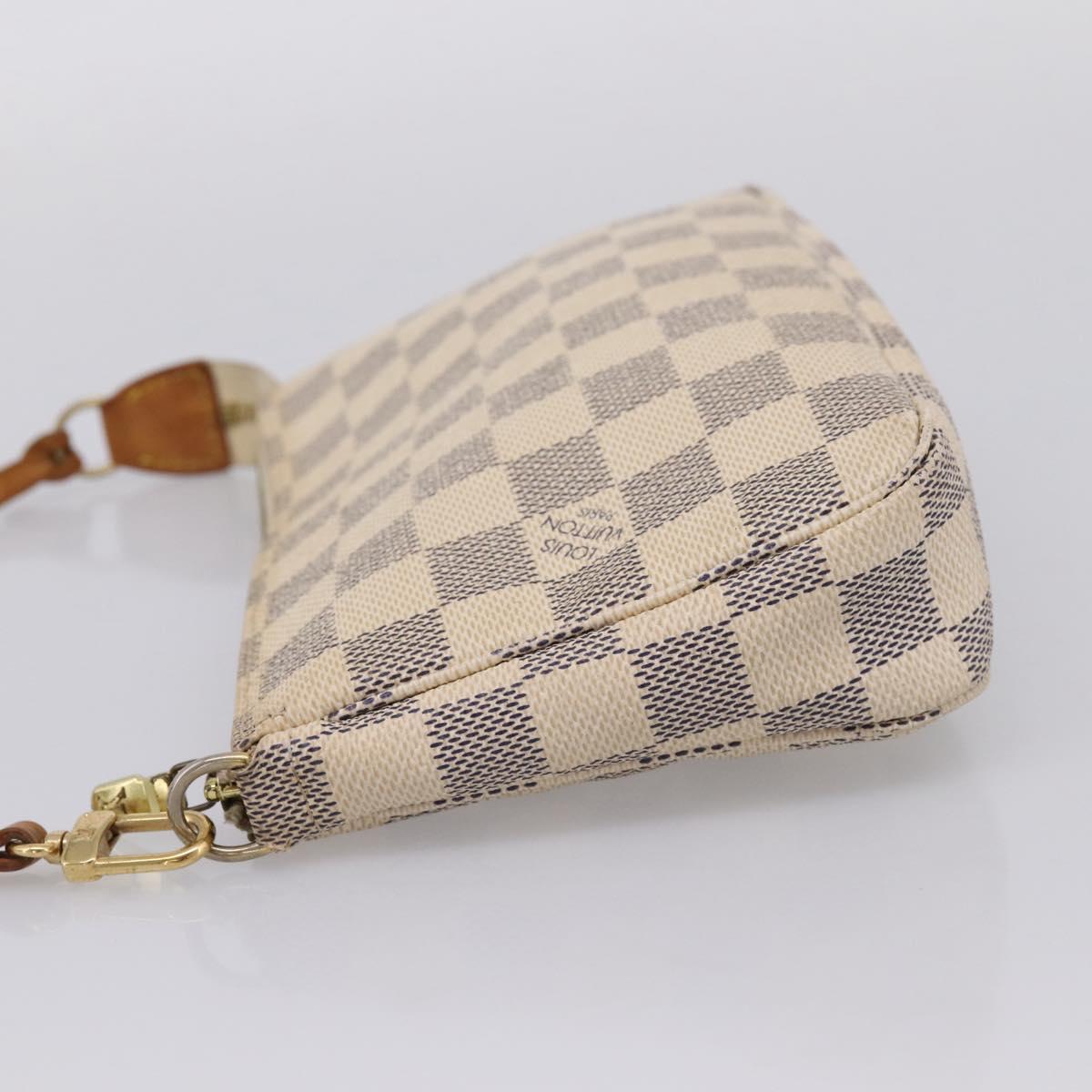 LOUIS VUITTON Damier Azur Mini Pochette Accessoires Pouch N63005 LV Auth 209890