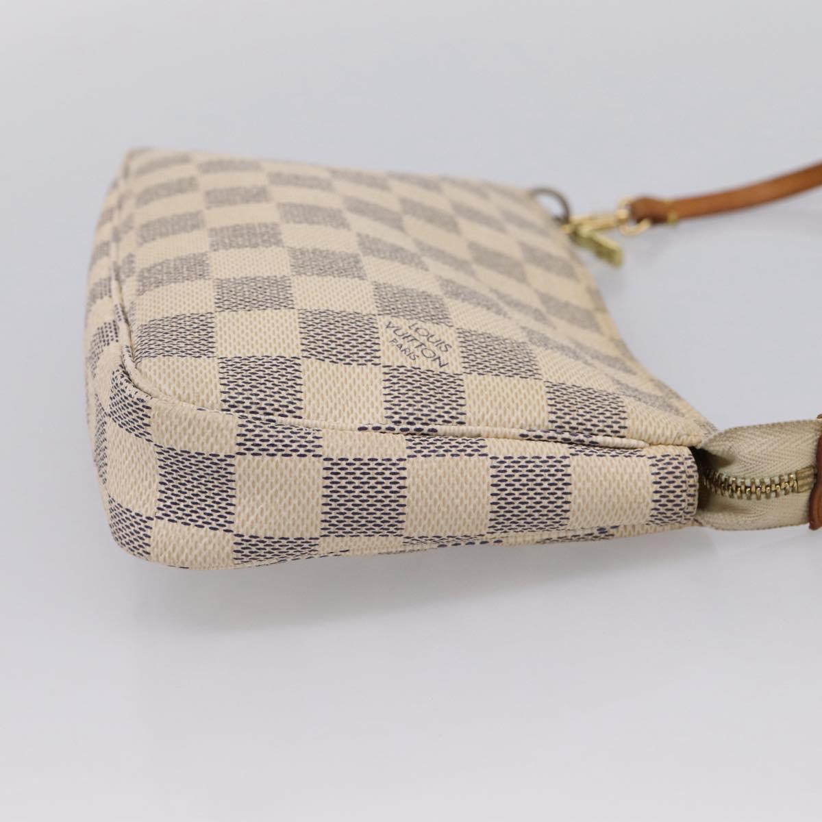 LOUIS VUITTON Damier Azur Mini Pochette Accessoires Pouch N63005 LV Auth 209890