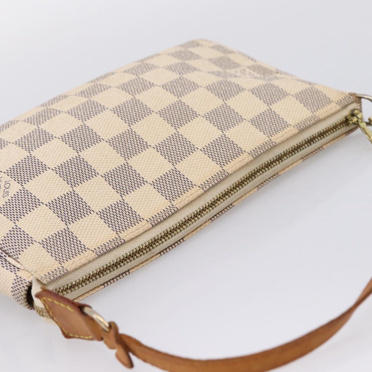 LOUIS VUITTON Damier Azur Mini Pochette Accessoires Pouch N63005 LV Auth 209890