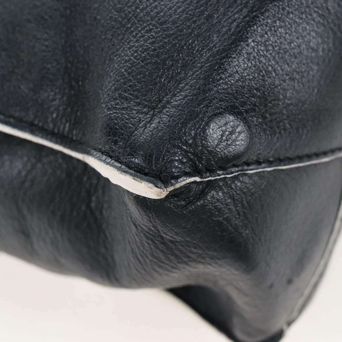 Balenciaga Paper Mini Hand Bag Leather 2way Black Gold 305582 Auth 209893V