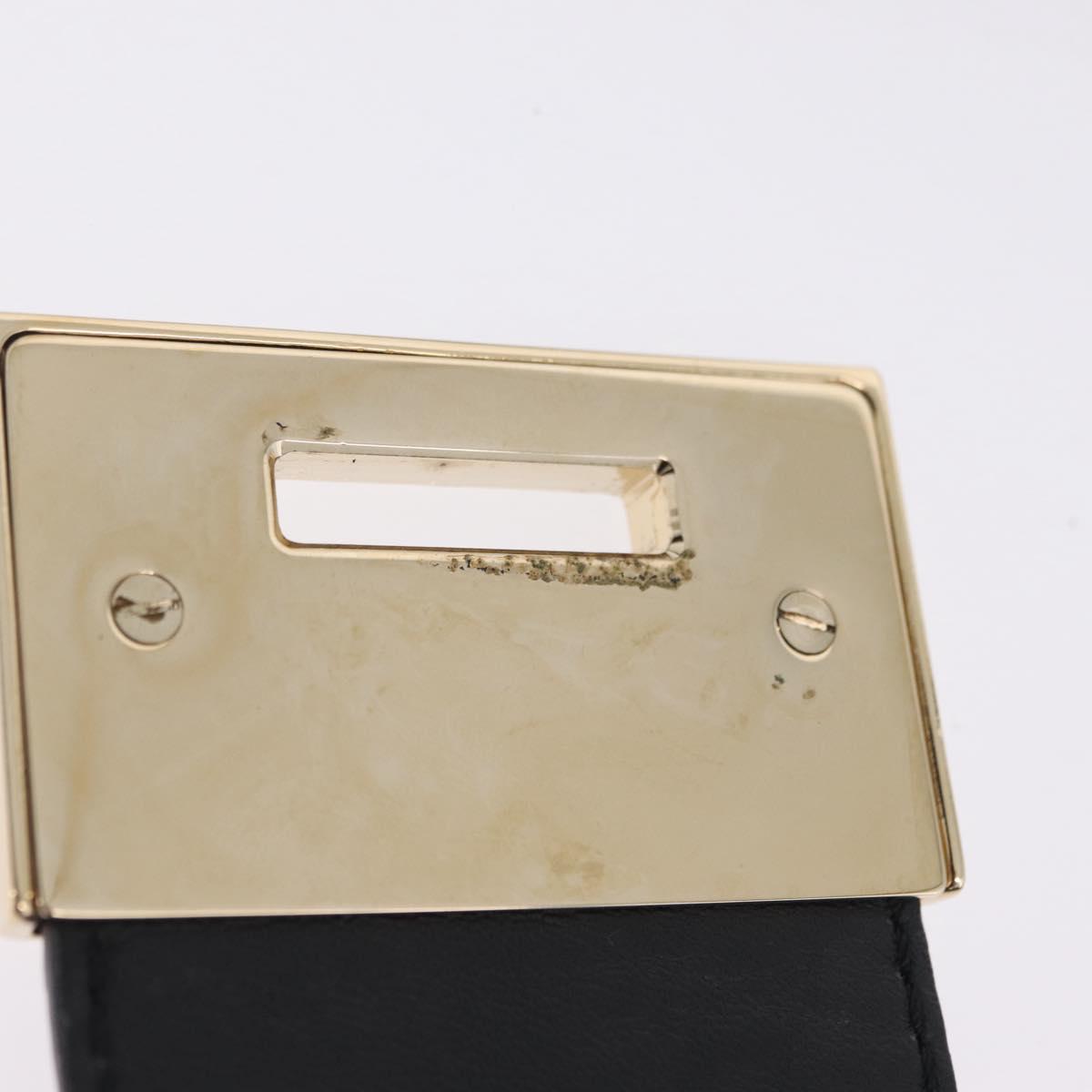 Jimmy Choo Shoulder Bag Patent Leather Black Gold Auth 209896A