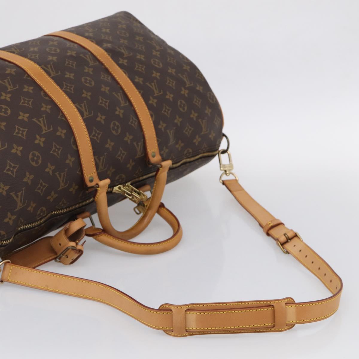 LOUIS VUITTON Monogram Keepall Bandouliere 50 Boston Bag M41416 LV Auth 209898V
