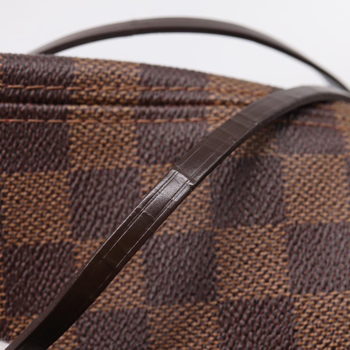LOUIS VUITTON Damier Ebene Neverfull MM Tote Bag N51105 LV Auth 209908V