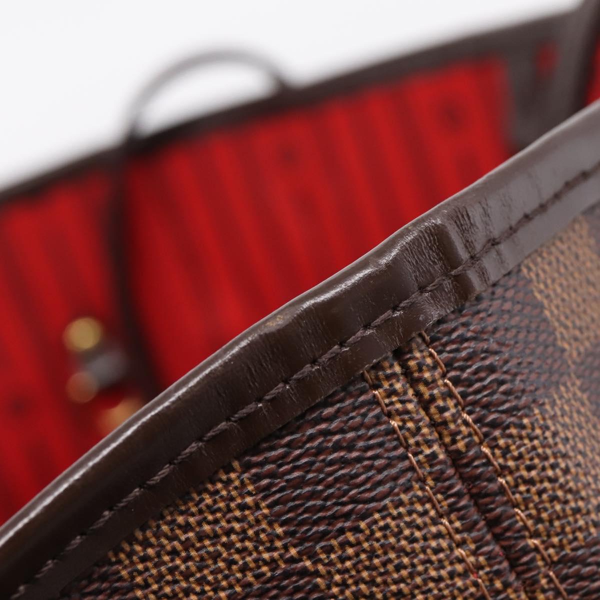 LOUIS VUITTON Damier Ebene Neverfull MM Tote Bag N51105 LV Auth 209908V