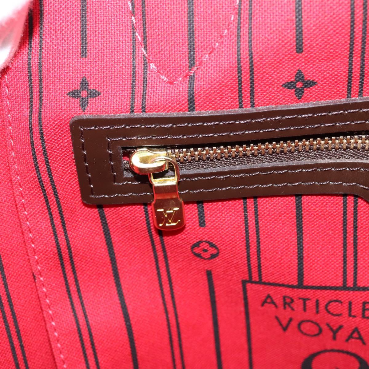 LOUIS VUITTON Damier Ebene Neverfull MM Tote Bag N51105 LV Auth 209908V