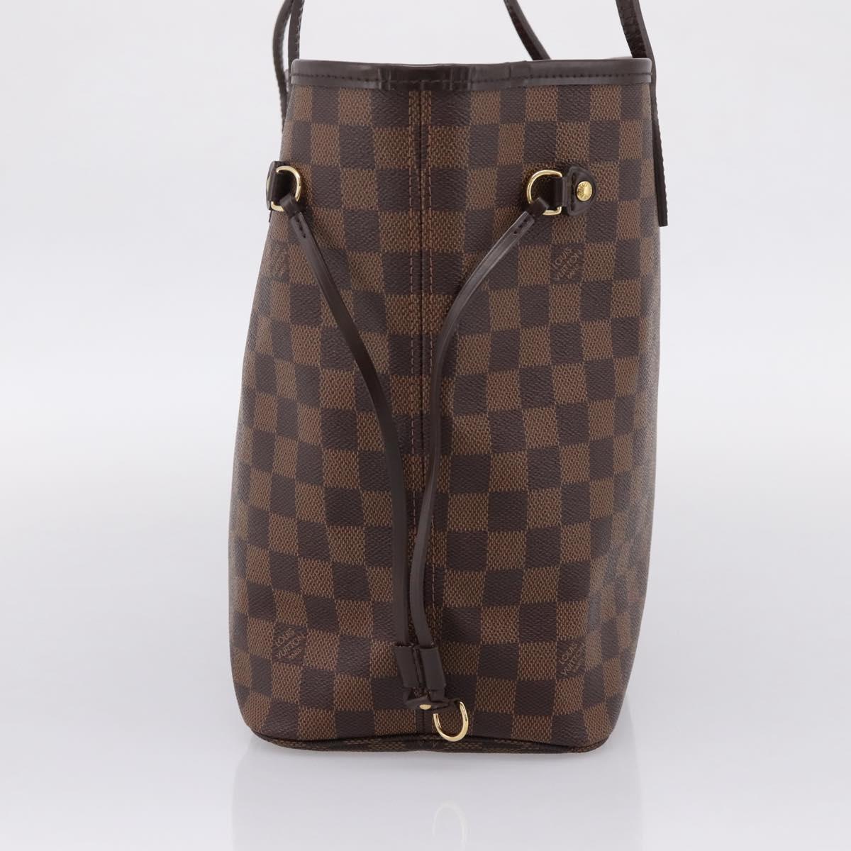 LOUIS VUITTON Damier Ebene Neverfull MM Tote Bag N51105 LV Auth 209908V
