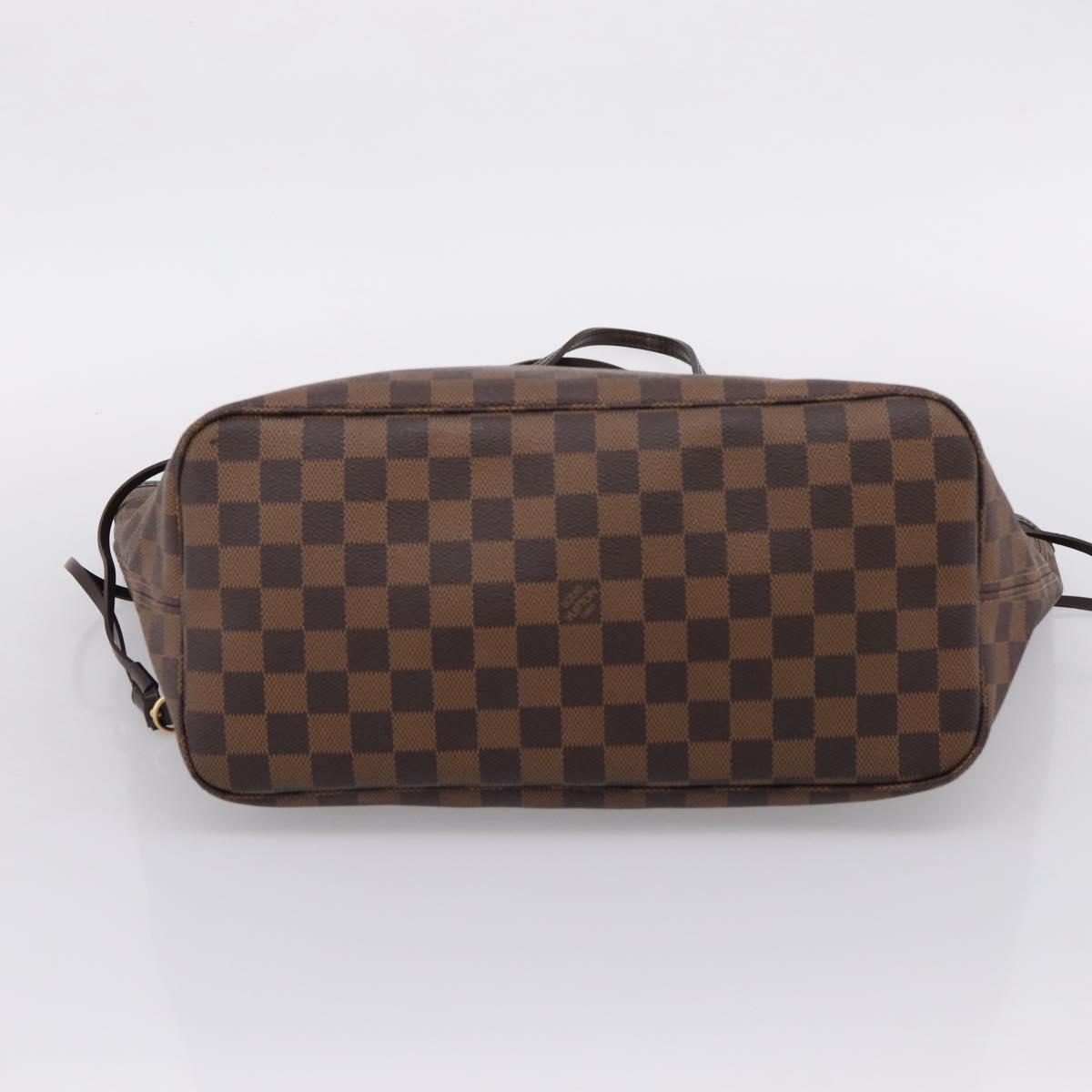 LOUIS VUITTON Damier Ebene Neverfull MM Tote Bag N51105 LV Auth 209908V