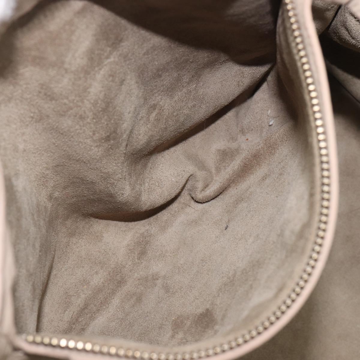 CELINE Luggage Phantom Hand Bag Leather Beige Gold Auth 209927A