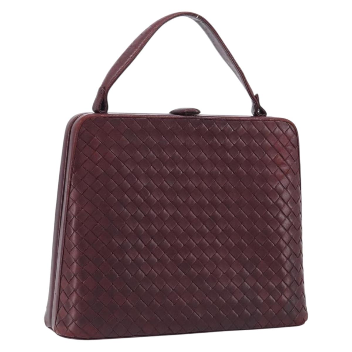 Bottega Veneta INTRECCIATO Hand Bag Leather Red Auth 209946V