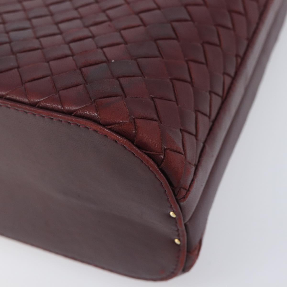 Bottega Veneta INTRECCIATO Hand Bag Leather Red Auth 209946V