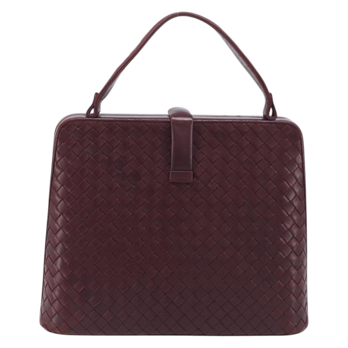 Bottega Veneta INTRECCIATO Hand Bag Leather Red Auth 209946V