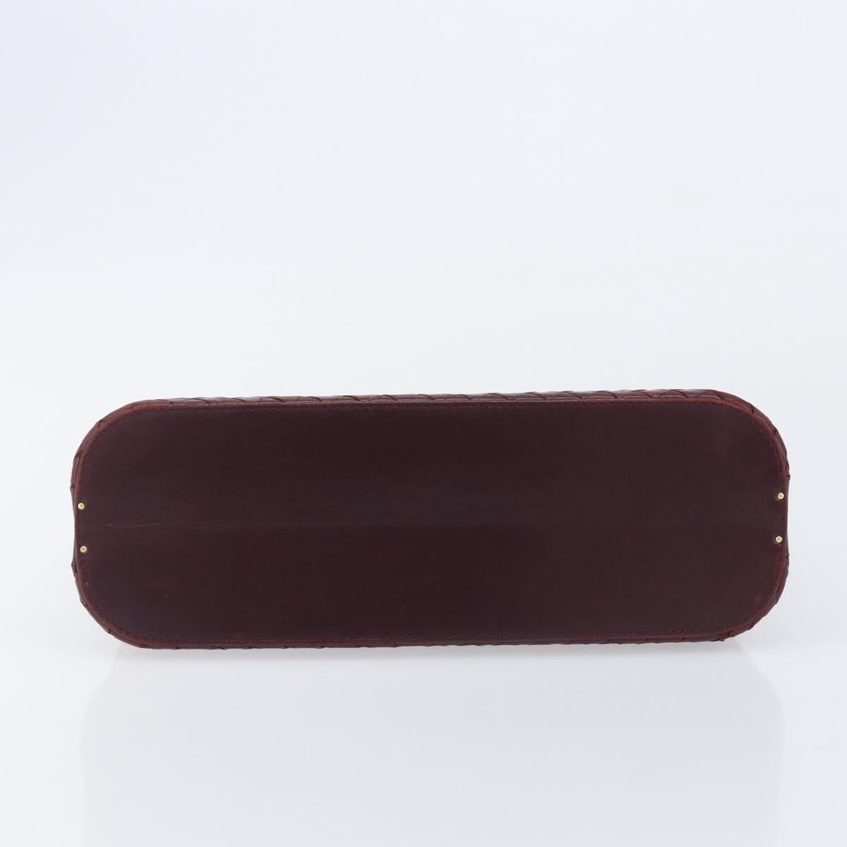 Bottega Veneta INTRECCIATO Hand Bag Leather Red Auth 209946V