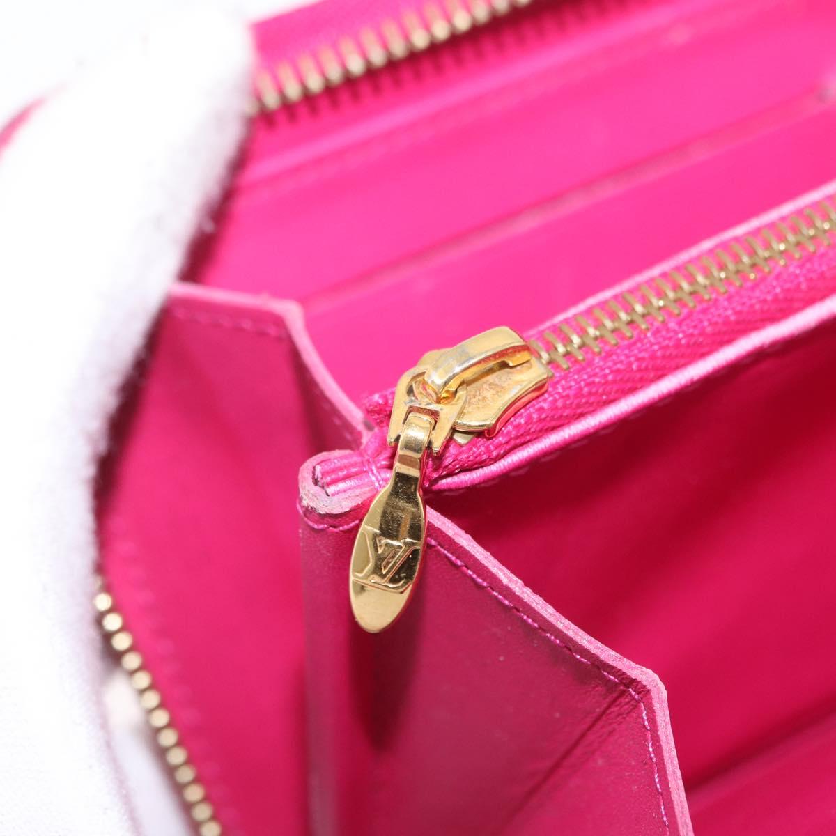 LOUIS VUITTON Monogram Vernis Ikat Flower Zippy Wallet Pink M90019 Auth 209948A
