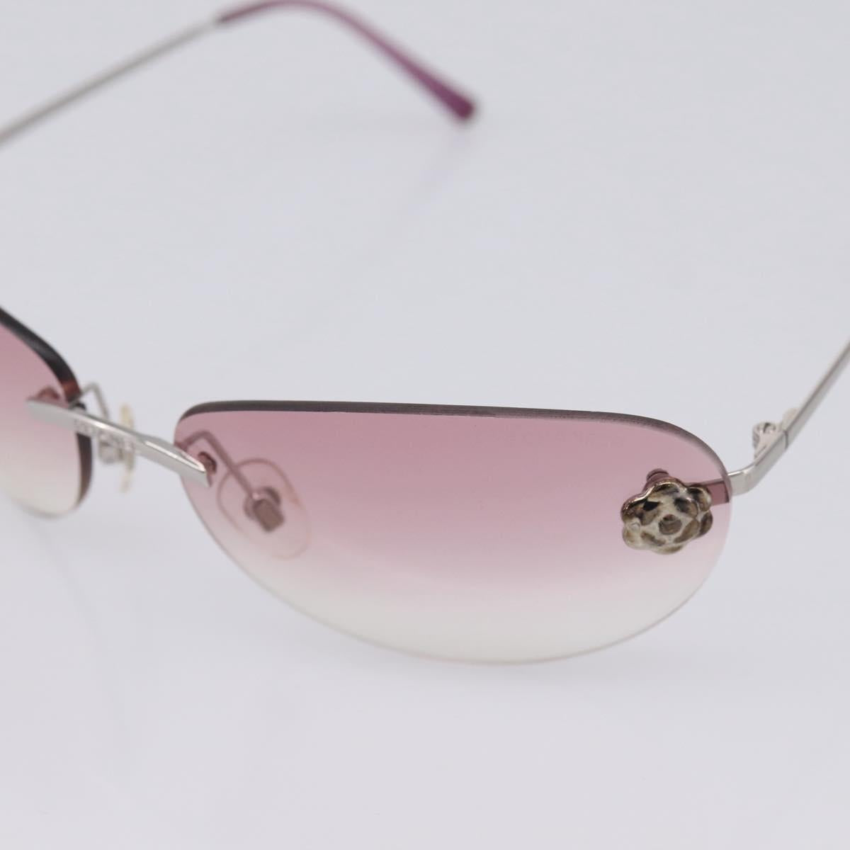 CHANEL Camelia Sunglasses Metal Pink CC Auth 209949V