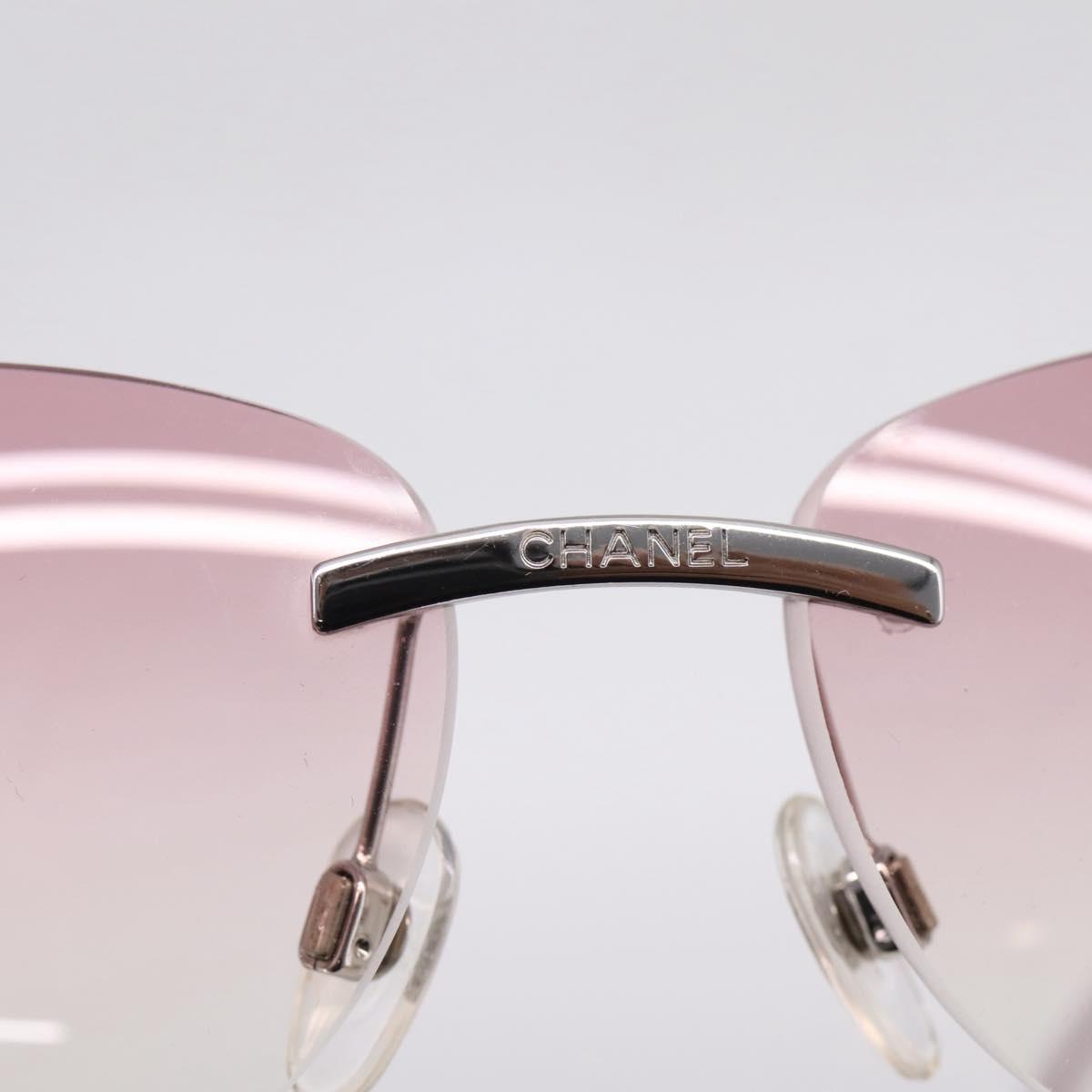 CHANEL Camelia Sunglasses Metal Pink CC Auth 209949V