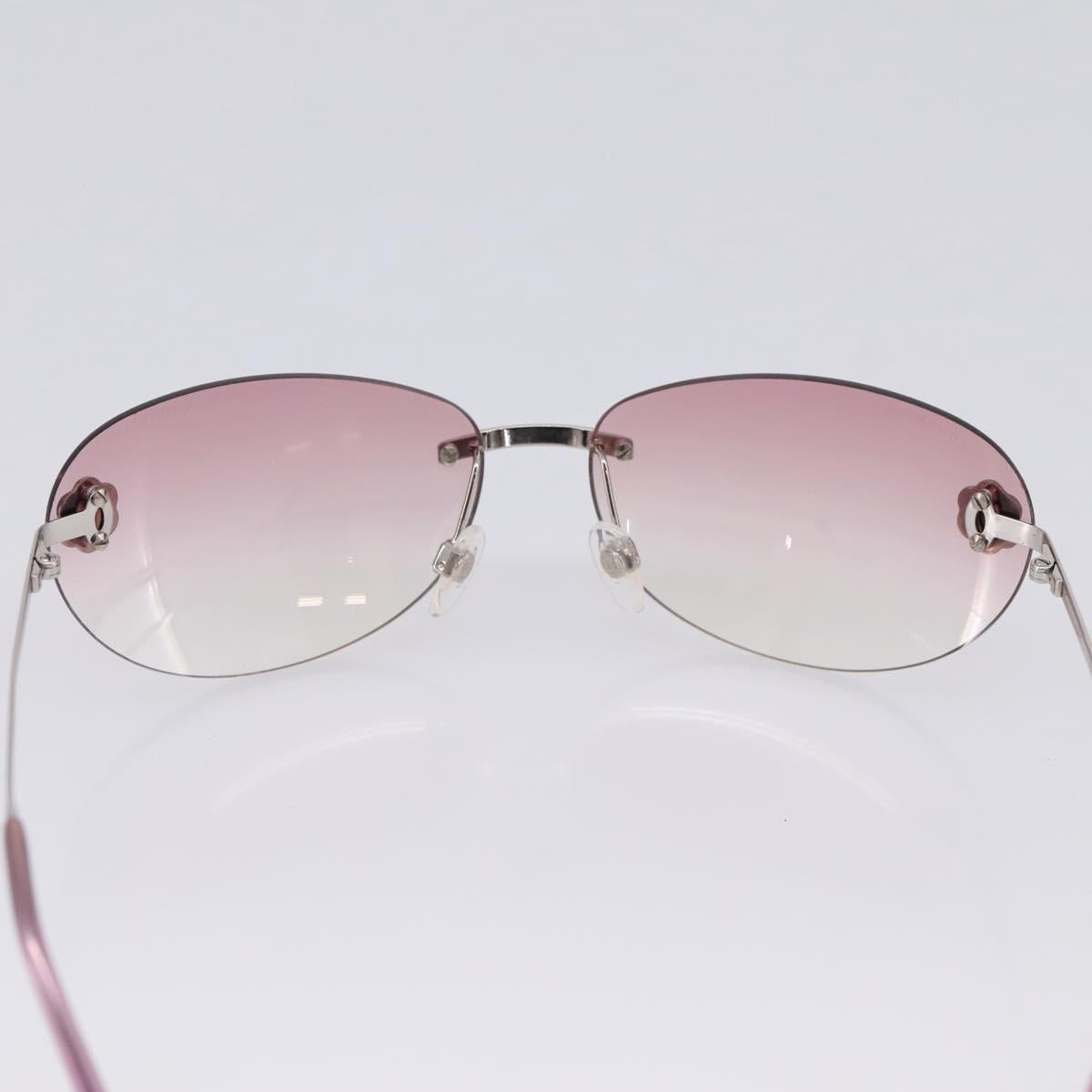 CHANEL Camelia Sunglasses Metal Pink CC Auth 209949V