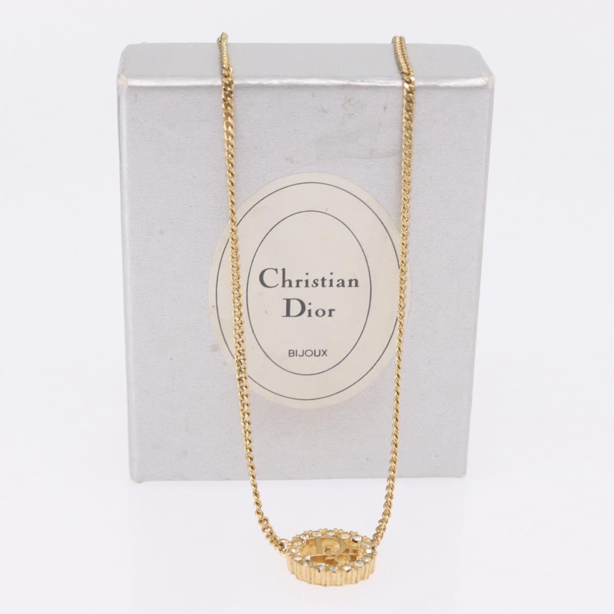 Christian Dior Necklace metal Gold Auth 209951V