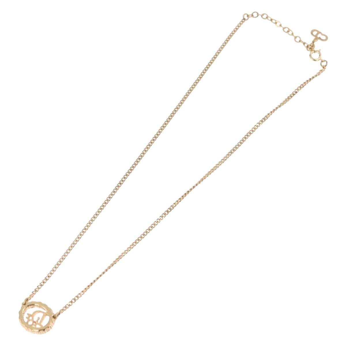 Christian Dior Necklace metal Gold Auth 209951V