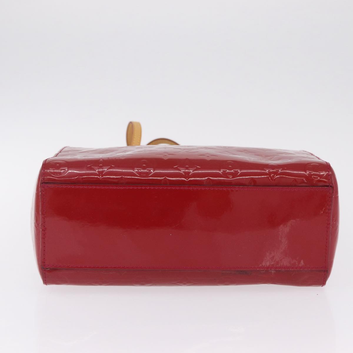 LOUIS VUITTON Monogram Vernis Reade MM Hand Bag Rose Andian LV Auth 209981