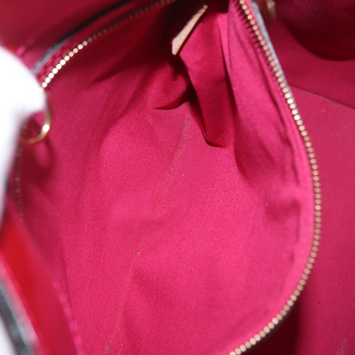 LOUIS VUITTON Monogram Vernis Reade MM Hand Bag Rose Andian LV Auth 209981