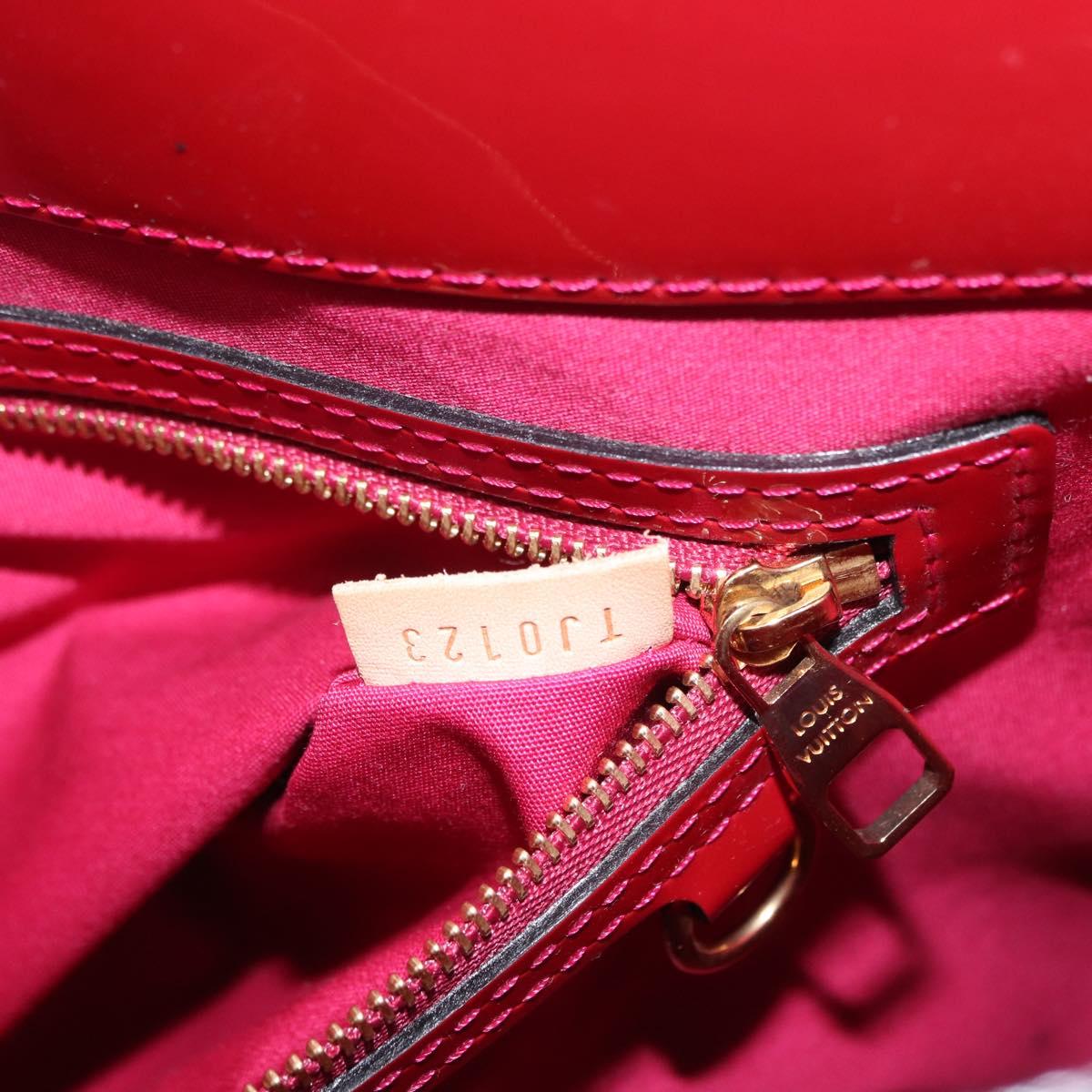 LOUIS VUITTON Monogram Vernis Reade MM Hand Bag Rose Andian LV Auth 209981