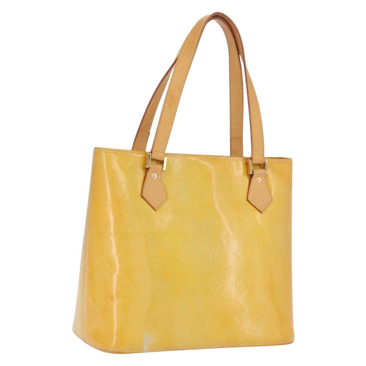 LOUIS VUITTON Monogram Vernis Houston Hand Bag Gris M91053 LV Auth 210014