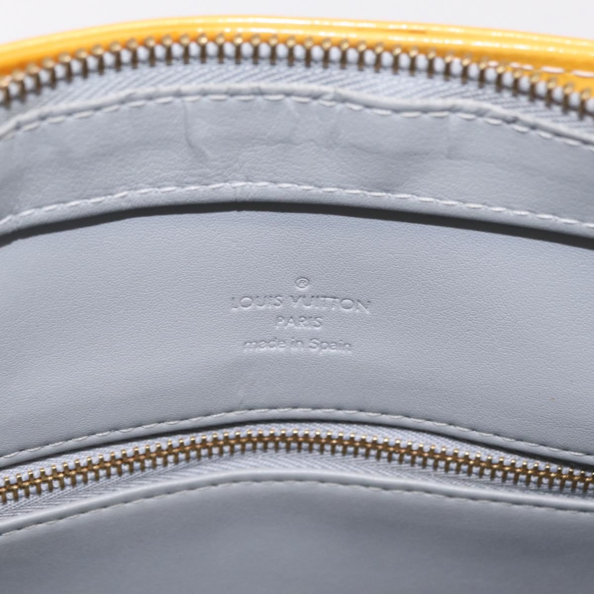 LOUIS VUITTON Monogram Vernis Houston Hand Bag Gris M91053 LV Auth 210014