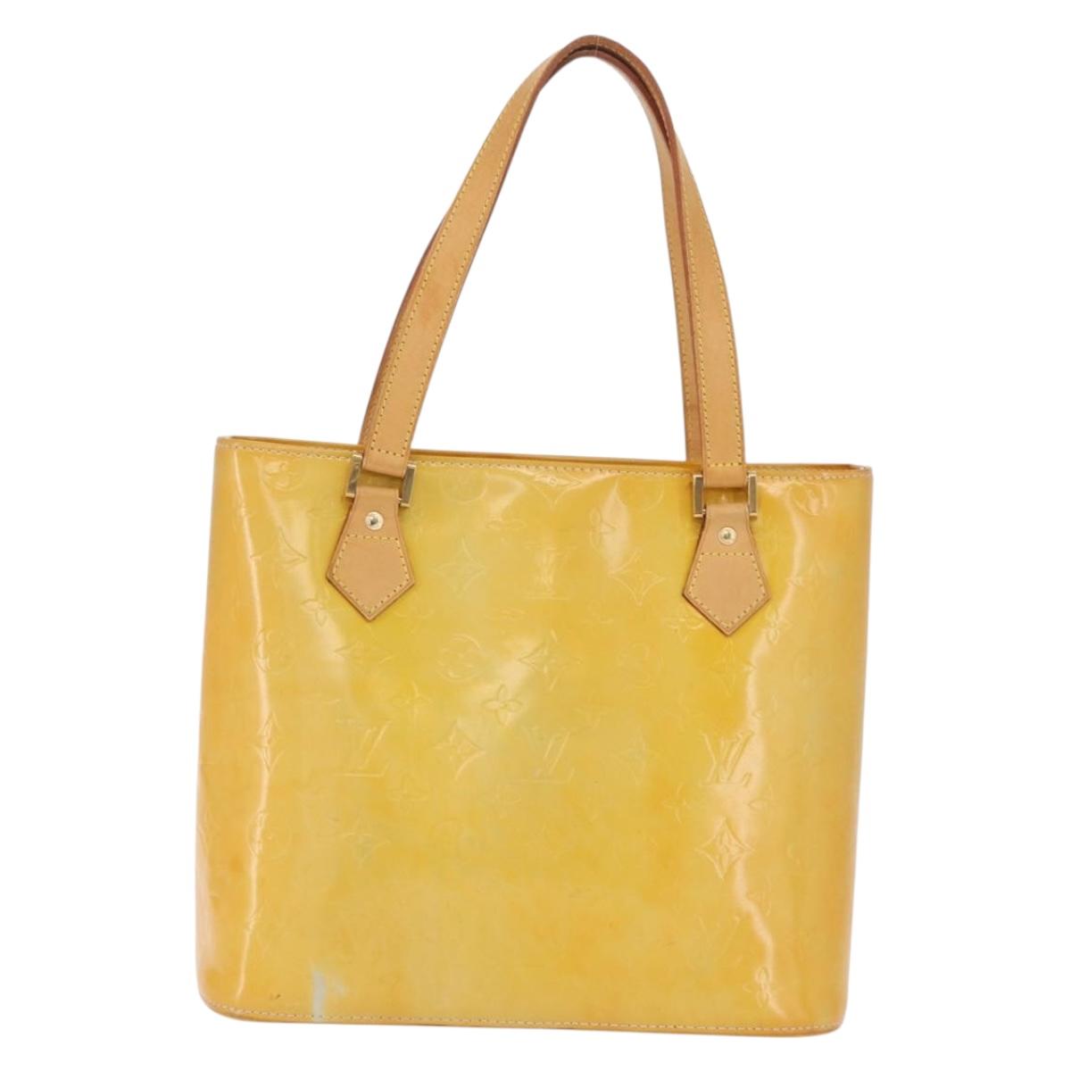 LOUIS VUITTON Monogram Vernis Houston Hand Bag Gris M91053 LV Auth 210014