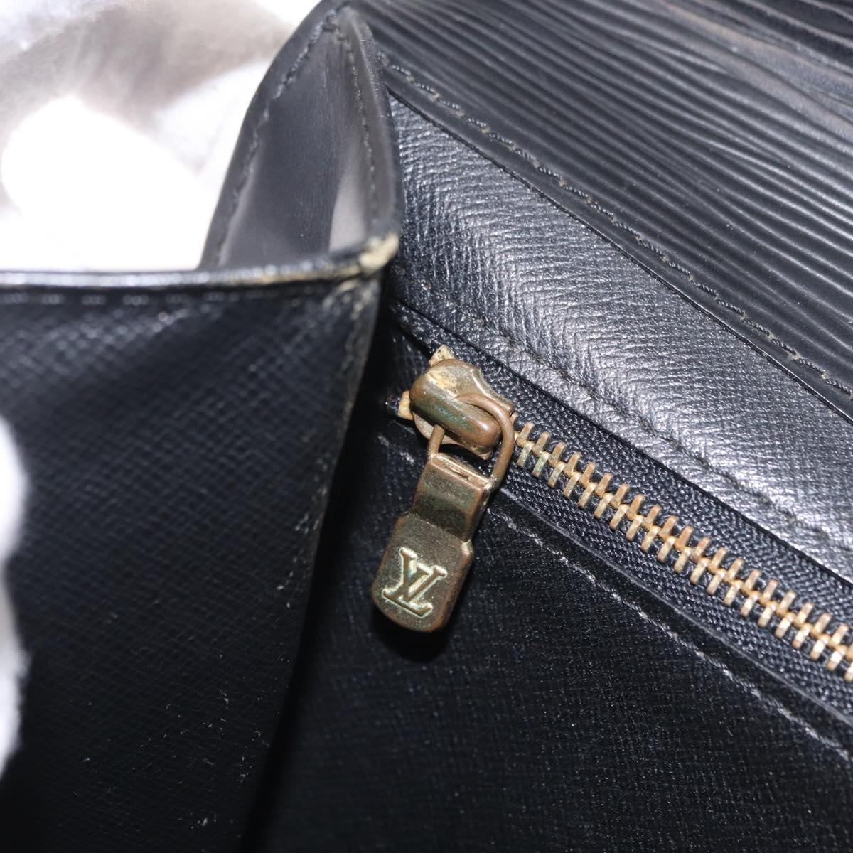 LOUIS VUITTON Epi Montaigne 27 Clutch Bag Black M52652 LV Auth 210021
