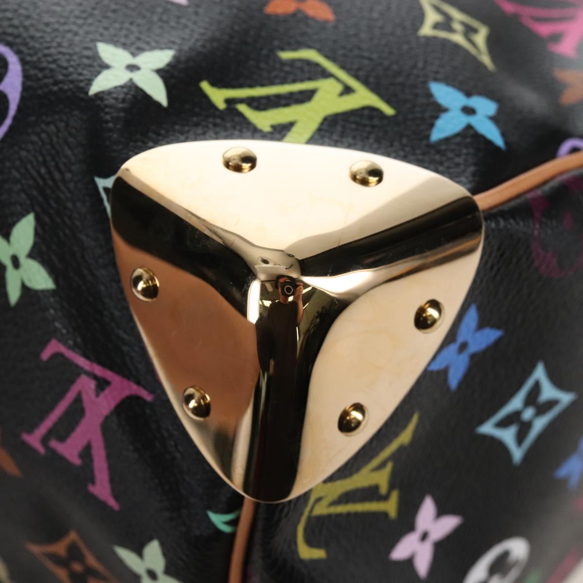 LOUIS VUITTON Monogram Multicolor Speedy 30 Hand Bag Black M92642 Auth 210029SM